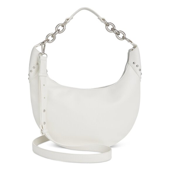 INC International Concepts Giannaa Medium Stud Hobo – Vanilla - Picture 1 of 5